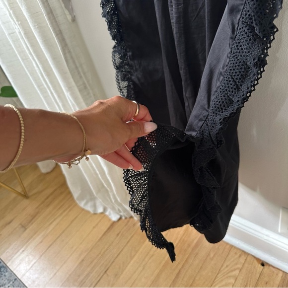Alice Mccall At Last Embroidered Ruffle Jumpsuit Black Floral - Picture 6 of 11